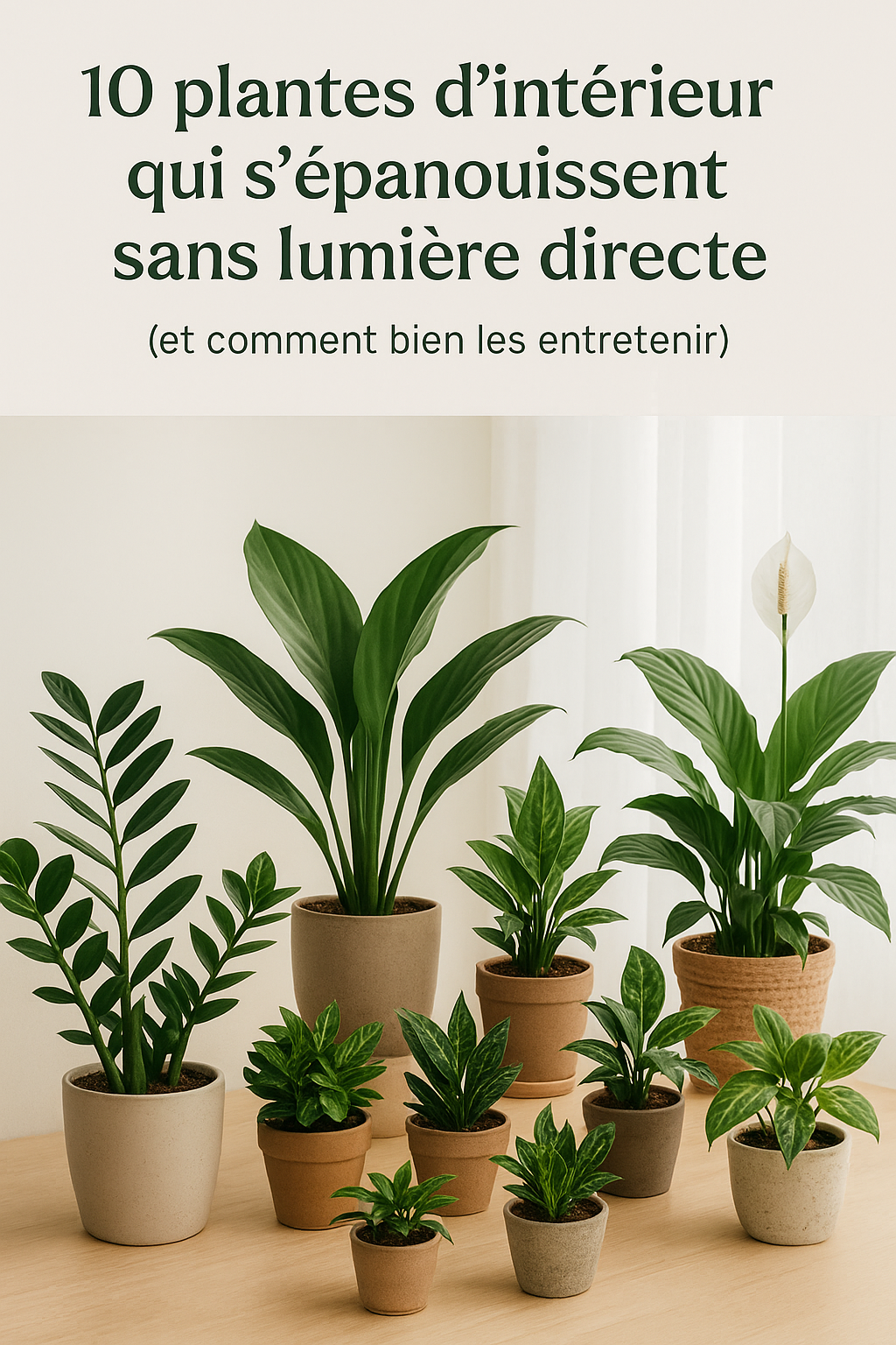 10 plantes pour pièce sombre