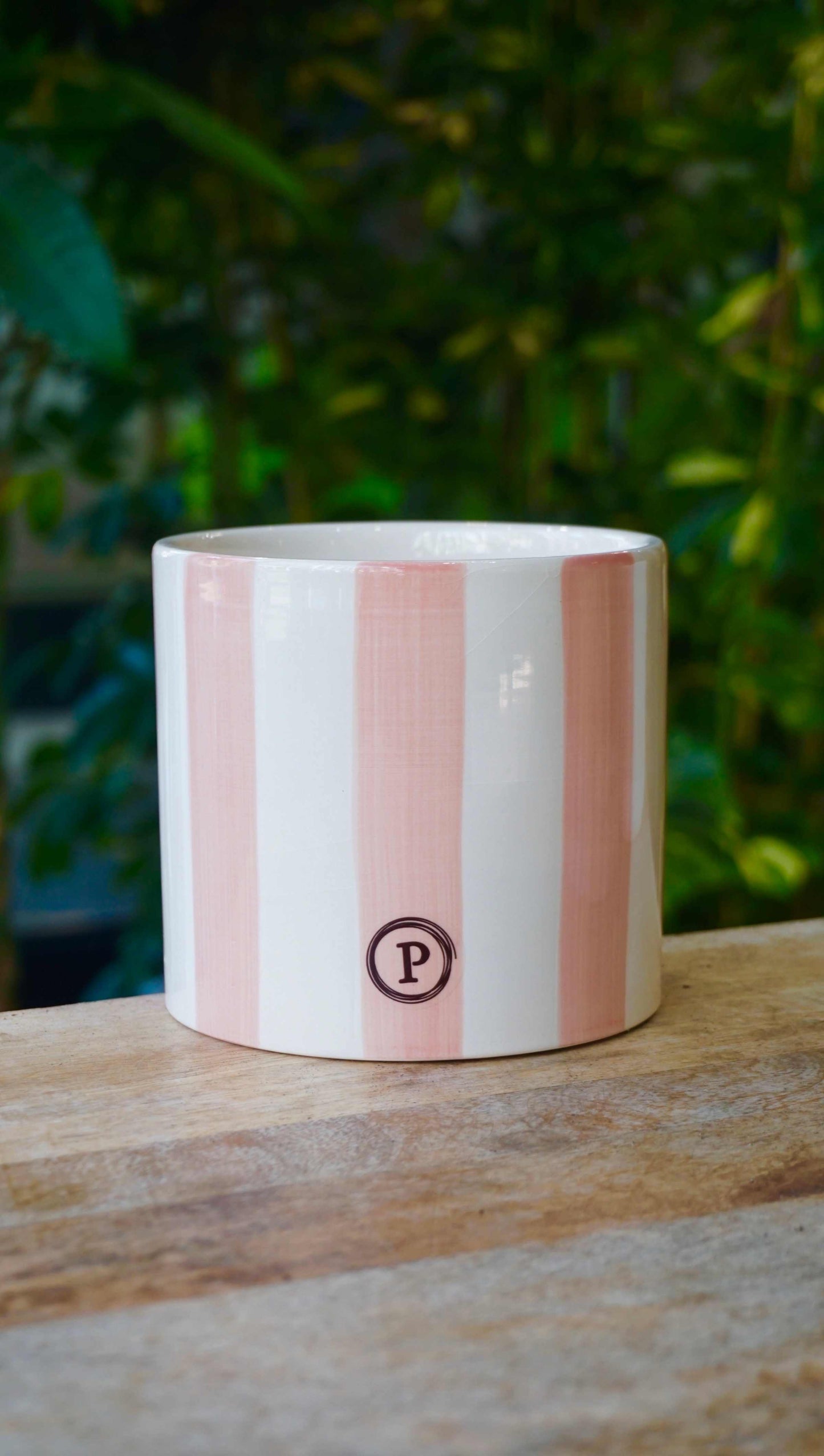 Cache pot - Pink stripes